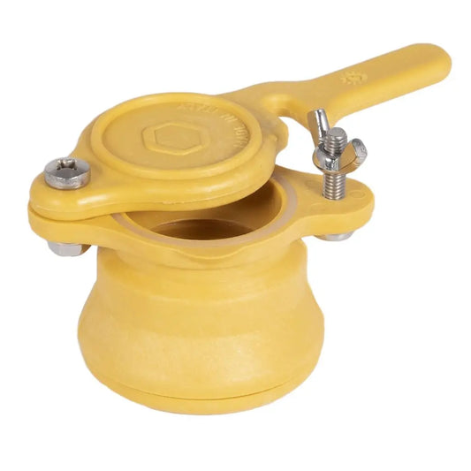 Robinet 1 1/2″ en nylon jaune Italien